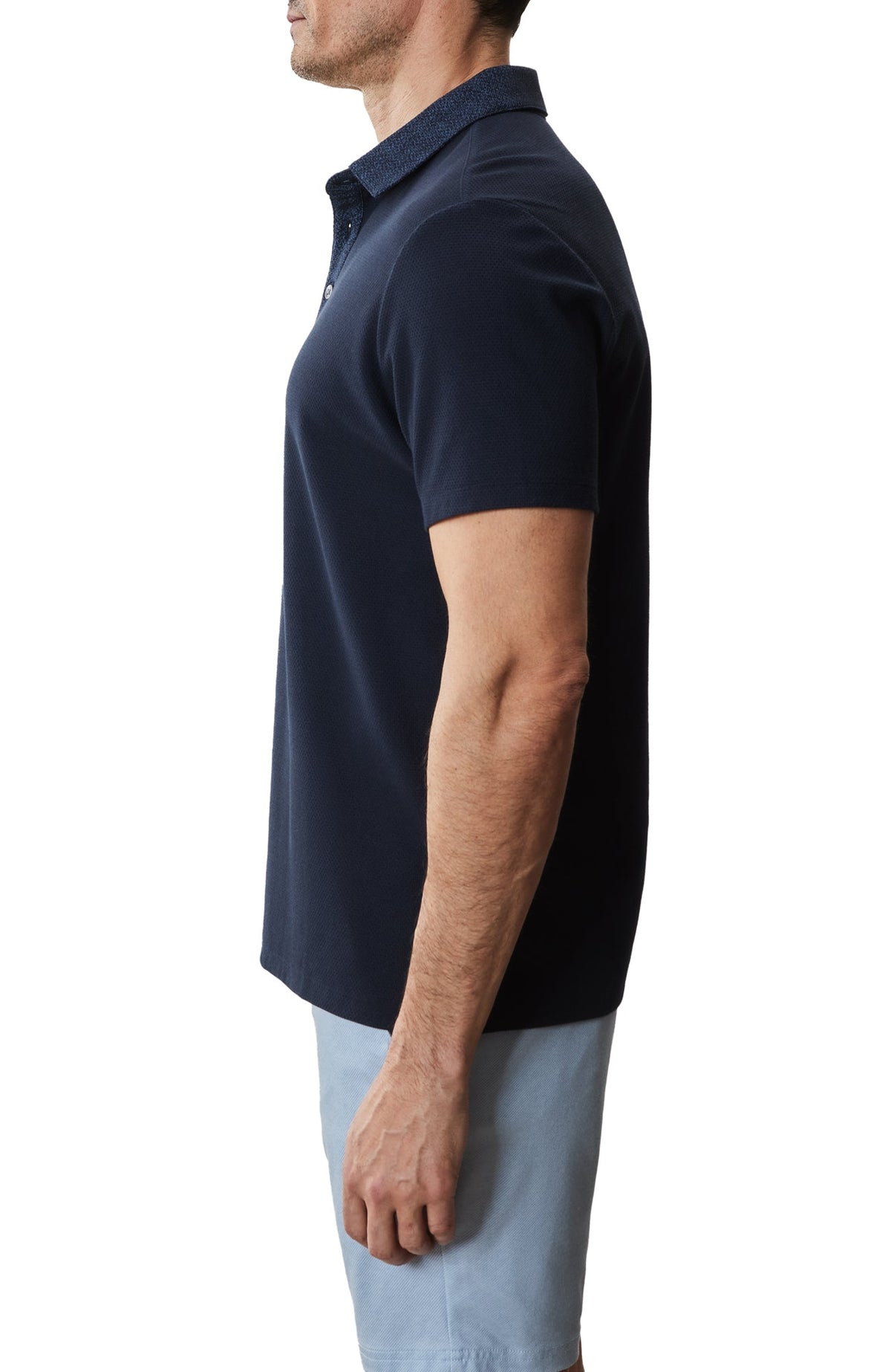 Polo à col imprimé pour homme par Robert Barakett | RB51111 Baytide Bleu Marine | Boutique Vvög, vêtements mode pour homme et femme