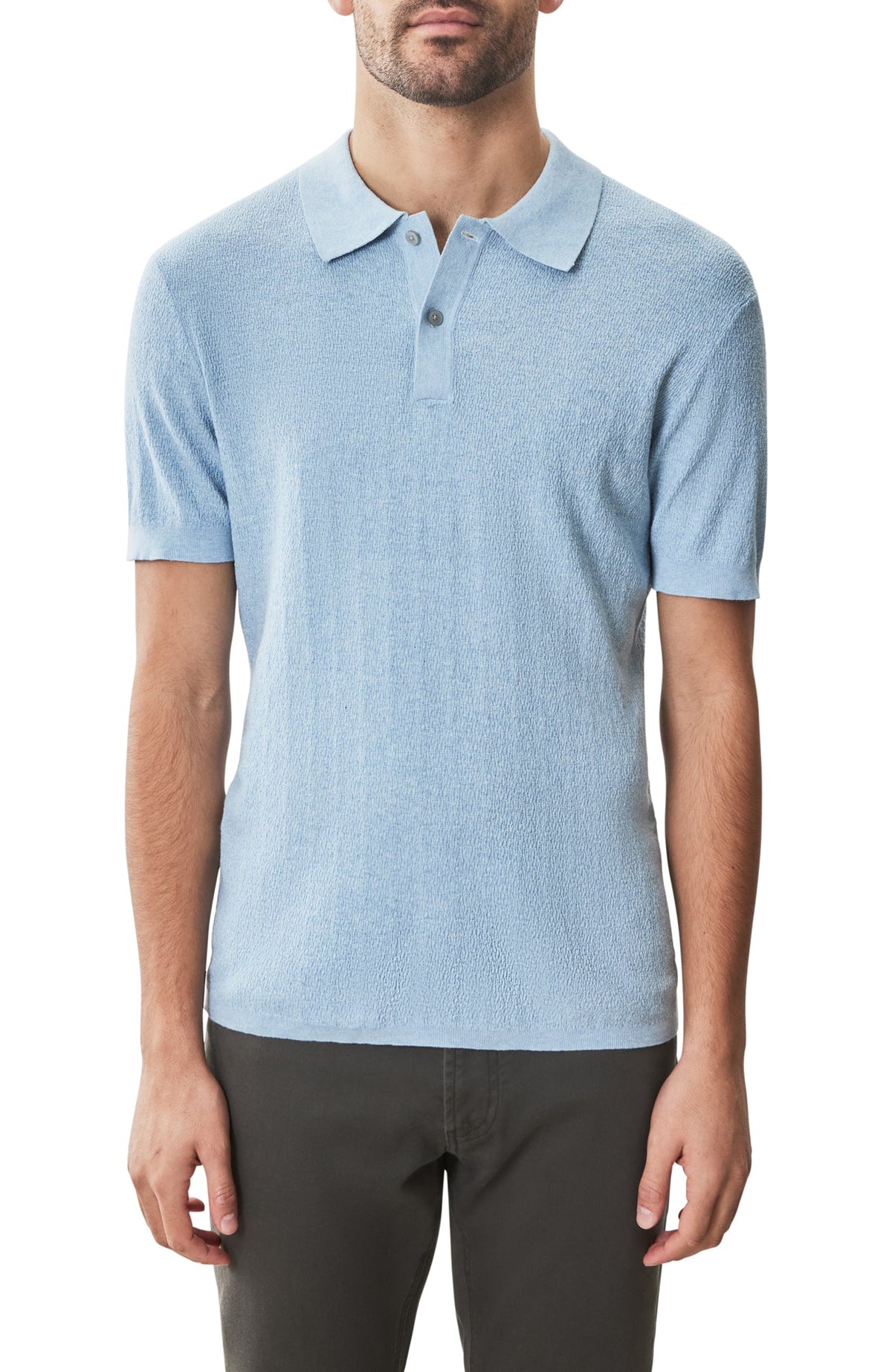 Polo à manches courtes pour homme par Robert Barakett | RB51205 Neo Bleu Poussière | Boutique Vvög, vêtements mode pour homme et femme