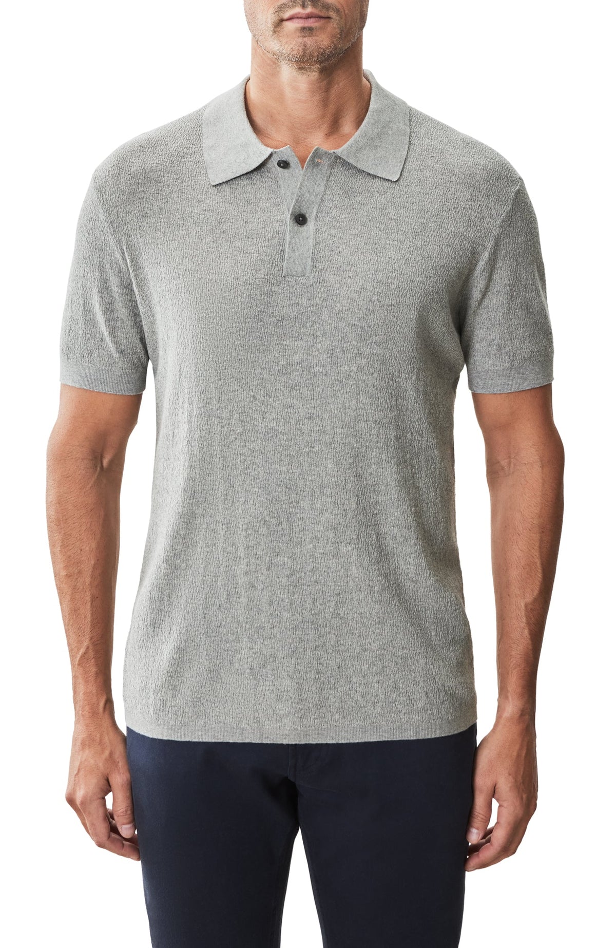 Polo à manches courtes pour homme par Robert Barakett | RB51205 Neo Gris Monument | Boutique Vvög, vêtements mode pour homme et femme
