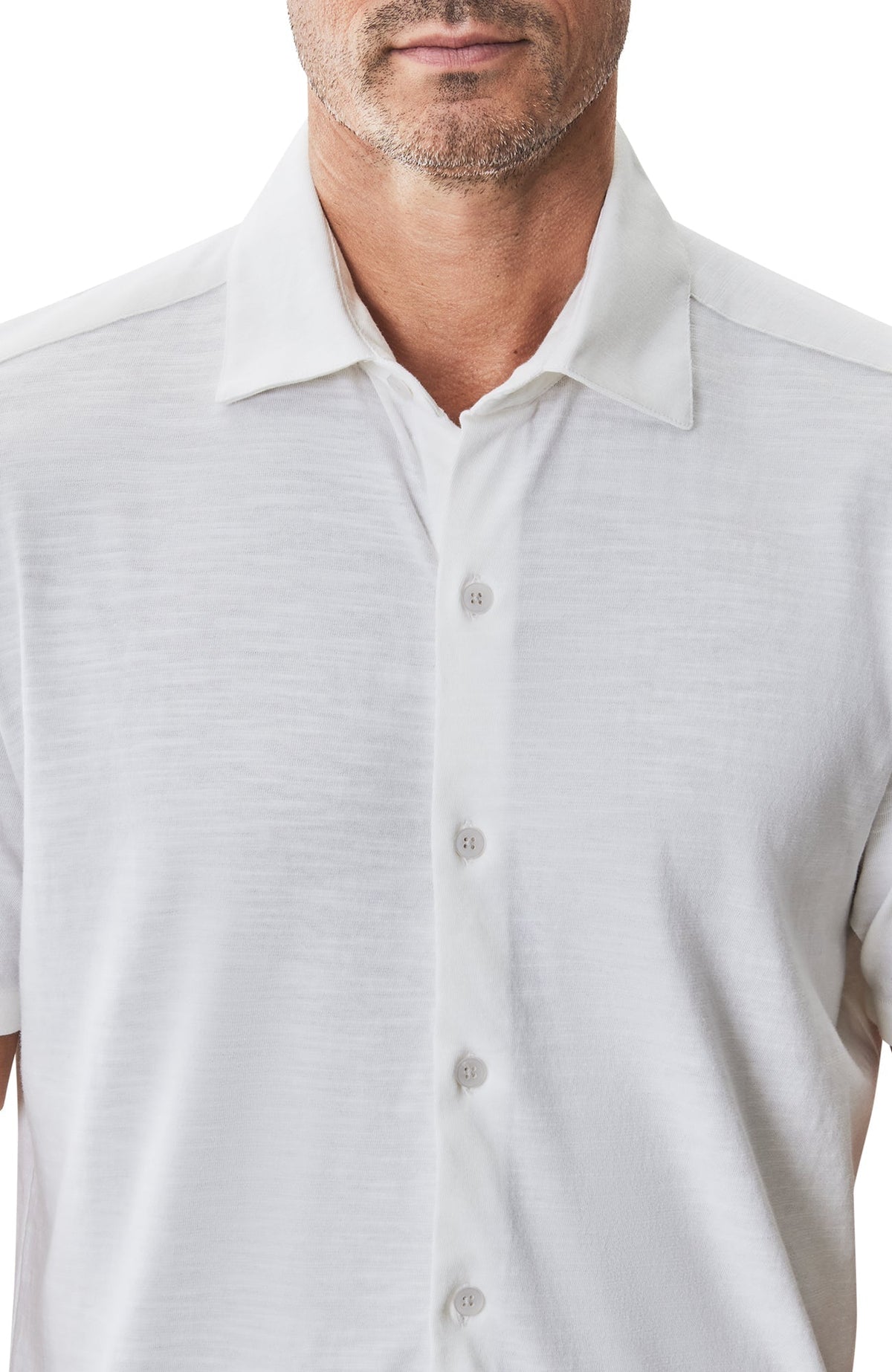 Chemise en tricot à manches courtes pour homme par Robert Barakett | RB51502 Kimberton Blanc | Boutique Vvög, vêtements mode pour homme et femme