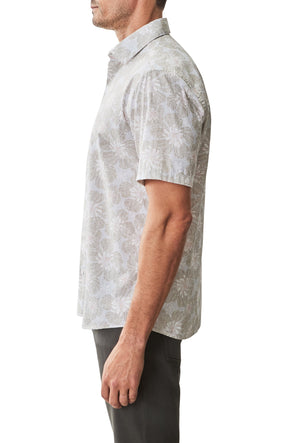 Chemise tissée à manches courtes pour homme par Robert Barakett | RB51519 Aspen Beige | Boutique Vvög, vêtements mode pour homme et femme