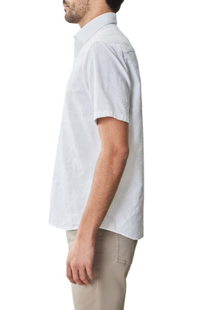 Chemise tissée à manches courtes pour homme par Robert Barakett | RB51582 Silverlake Blanc | Boutique Vvög, vêtements mode pour homme et femme
