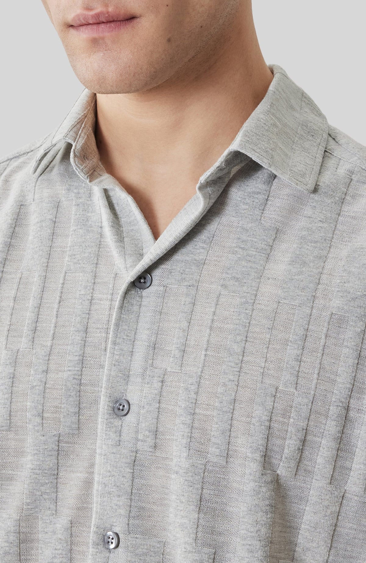 Chemise manches courtes pour homme par Robert Barakett | RB61111 Vessar Gris | Boutique Vvög, vêtements mode pour homme et femme