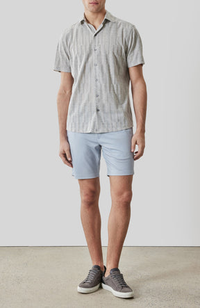 Chemise manches courtes pour homme par Robert Barakett | RB61111 Vessar Gris | Boutique Vvög, vêtements mode pour homme et femme