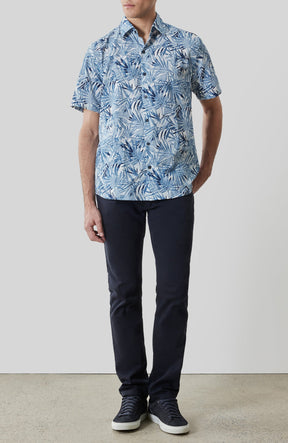 Chemise tissée pour homme par Robert Barakett | RB61243 Keneth Bleu Délavé | Boutique Vvög, vêtements mode pour homme et femme