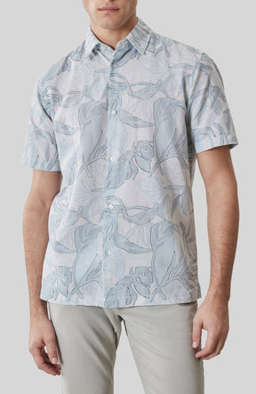 Chemise tissée pour homme par Robert Barakett | RB61256 Stratford Sarcelle Poussiéreuse | Boutique Vvög, vêtements mode pour homme et femme