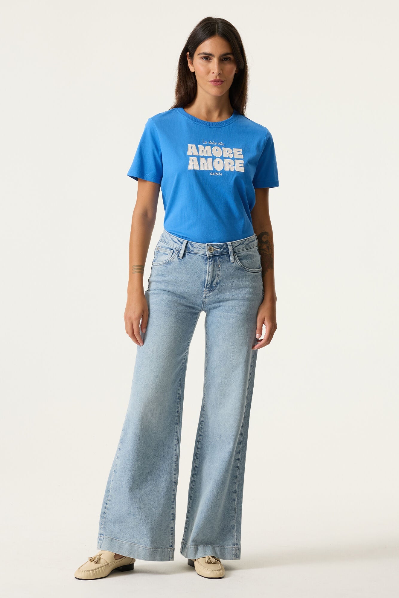 T-Shirt pour femme par Garcia | O260005 Cobalt Estival | Boutique Vvög, vêtements mode pour homme et femme