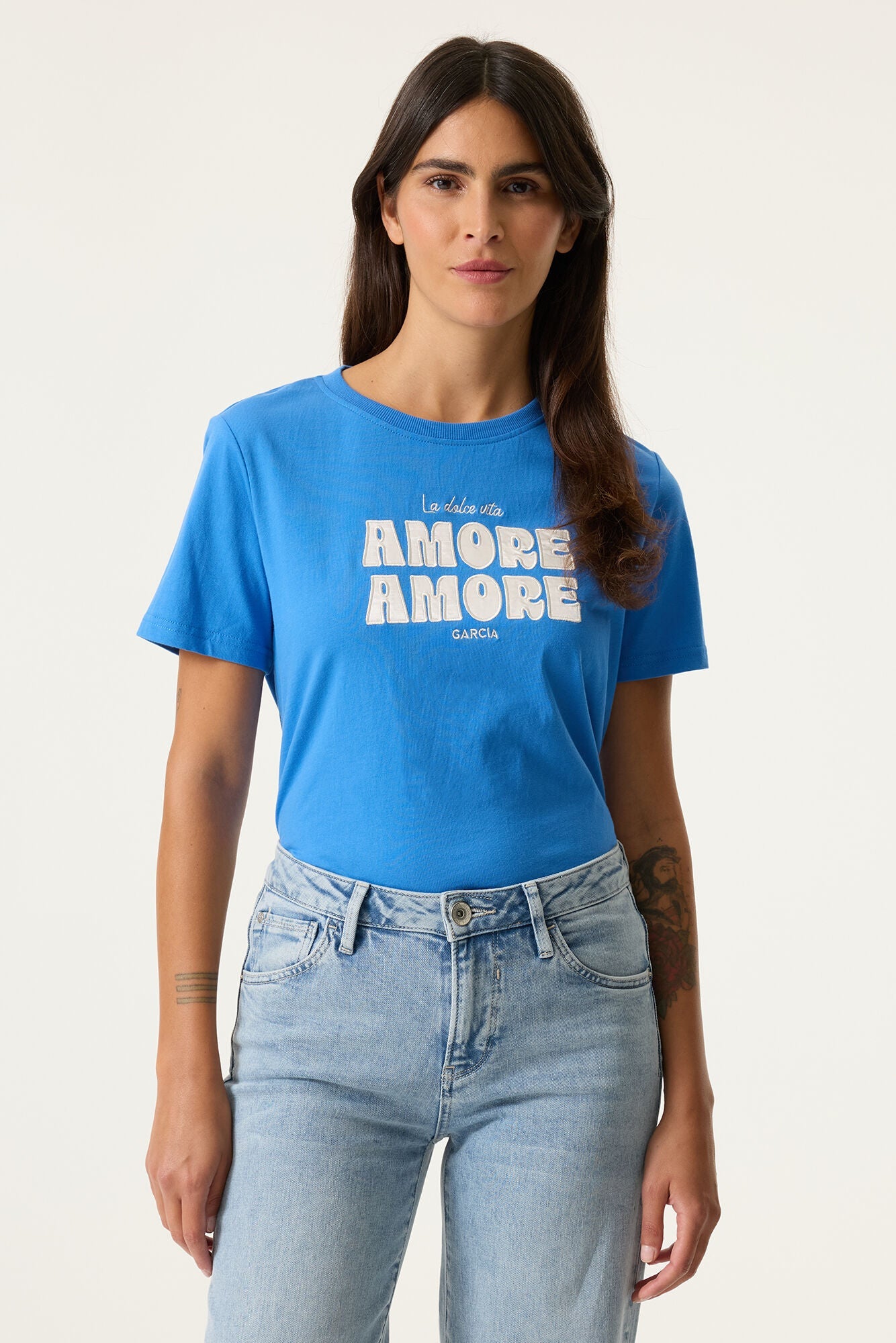 T-Shirt pour femme par Garcia | O260005 Cobalt Estival | Boutique Vvög, vêtements mode pour homme et femme