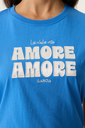 T-Shirt pour femme par Garcia | O260005 Cobalt Estival | Boutique Vvög, vêtements mode pour homme et femme