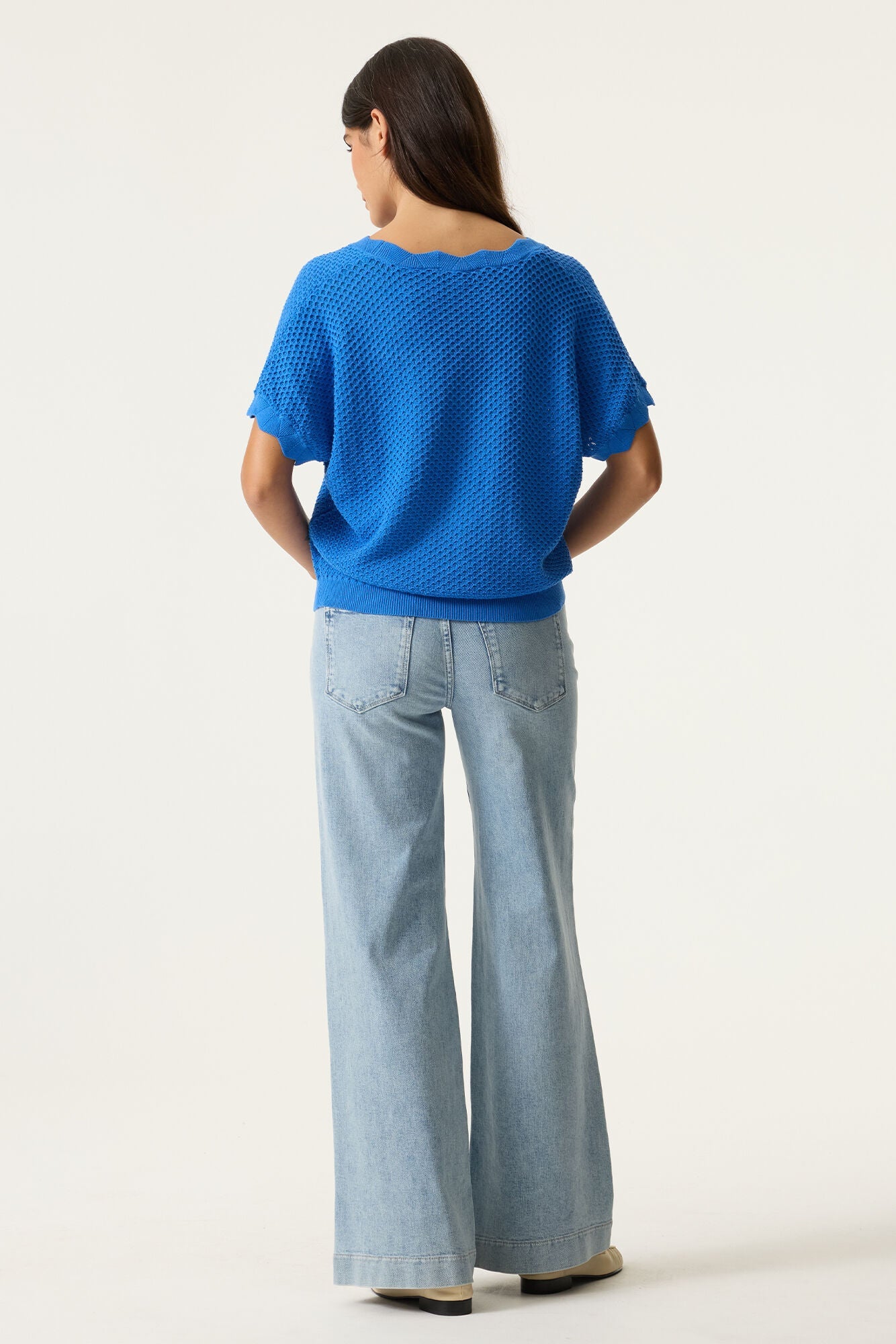 Chandail manches courtes pour femme par Garcia | O260040 Cobalt Estival | Boutique Vvög, vêtements mode pour homme et femme