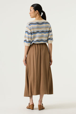 Tricot manches courtes pour femme par Garcia | O260044 Blanc Écume | Boutique Vvög, vêtements mode pour homme et femme