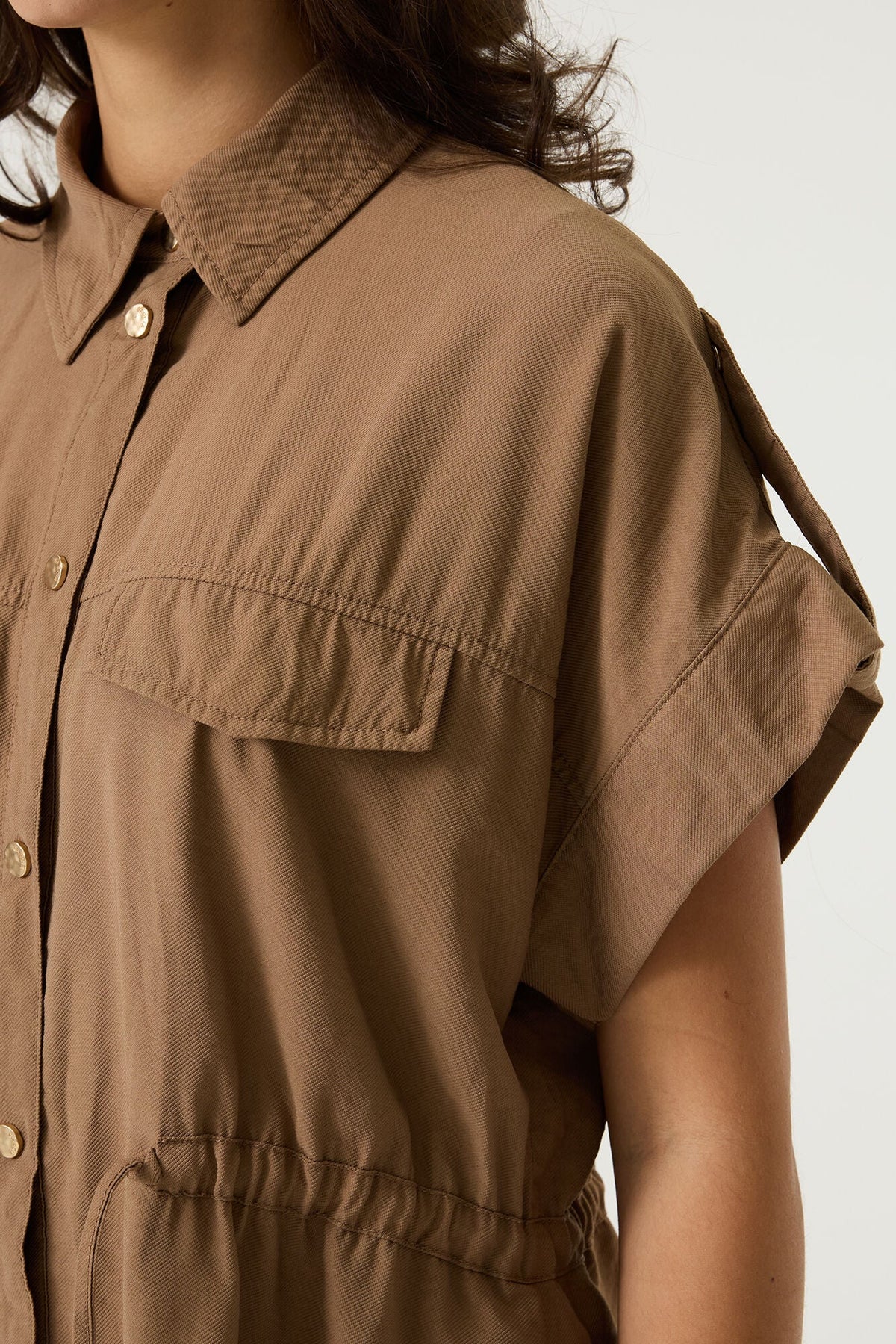 Blouse pour femme par Garcia | O260096 Taupe Doux | Boutique Vvög, vêtements mode pour homme et femme