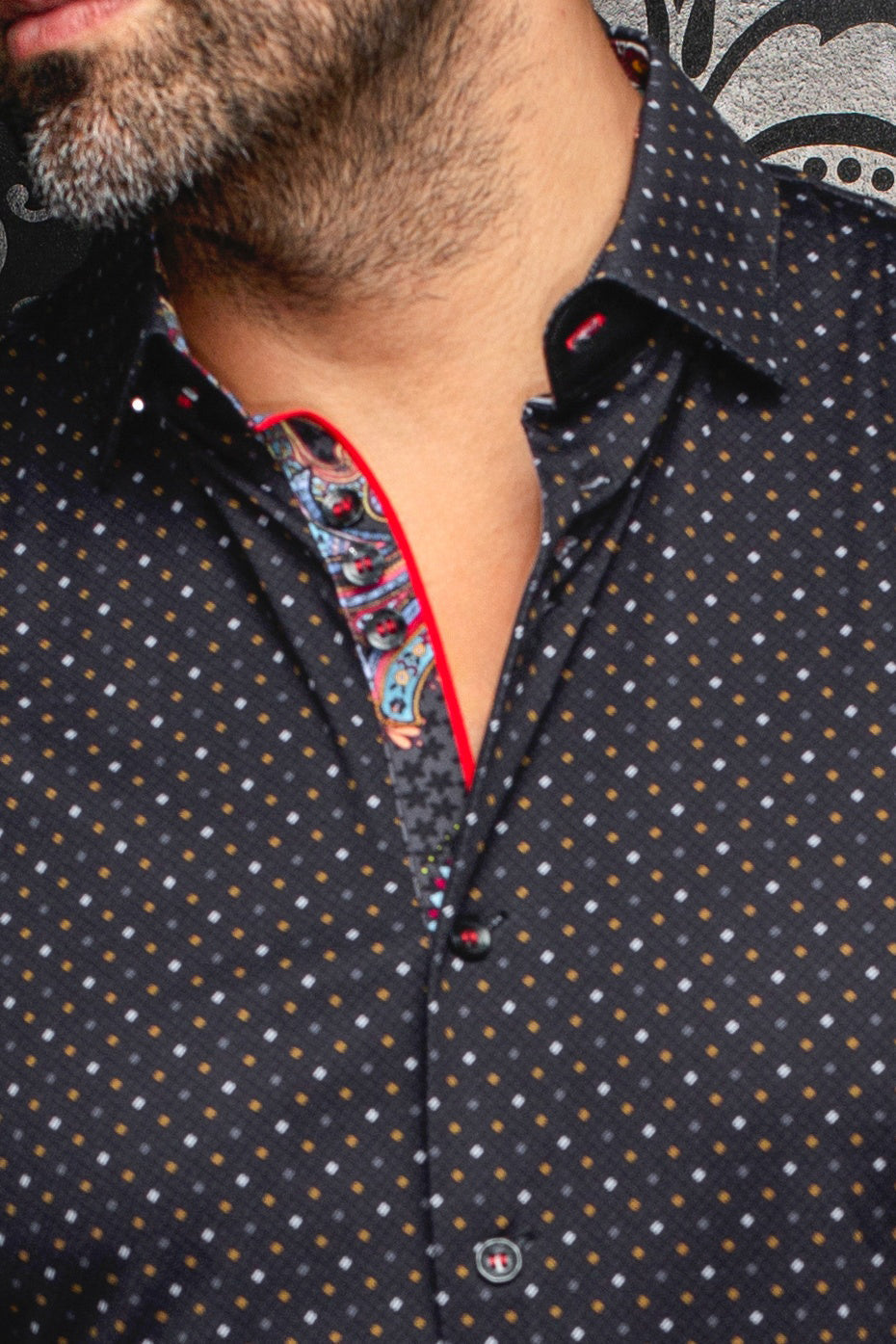 Chemise manches longues en Knit pour homme par Au Noir | OPTIMUS Noir Or | Boutique Vvög, inventaire complet de la marque Au Noir