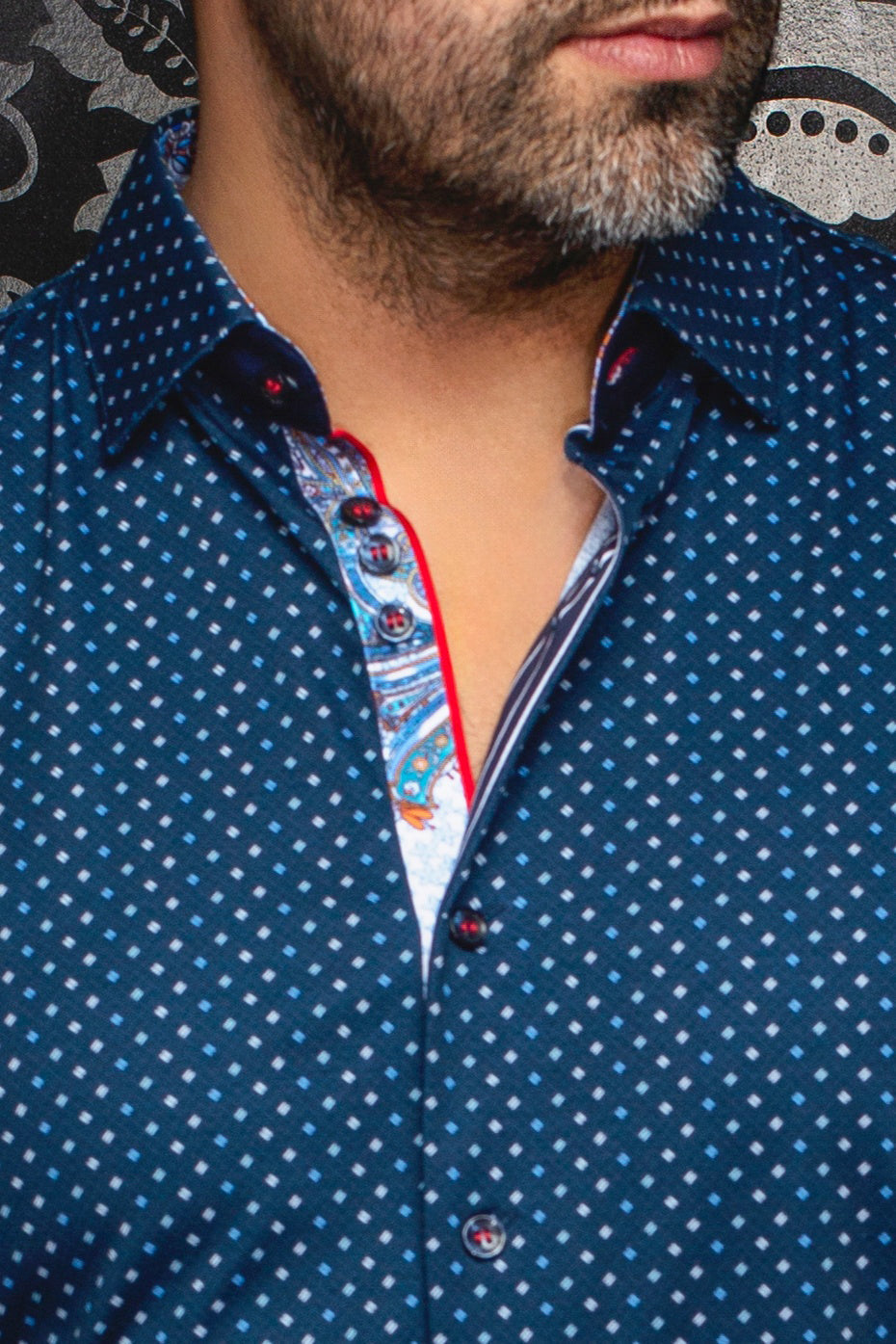 Chemise manches longues en Knit pour homme par Au Noir | OPTIMUS Bleu Foncé | Boutique Vvög, inventaire complet de la marque Au Noir