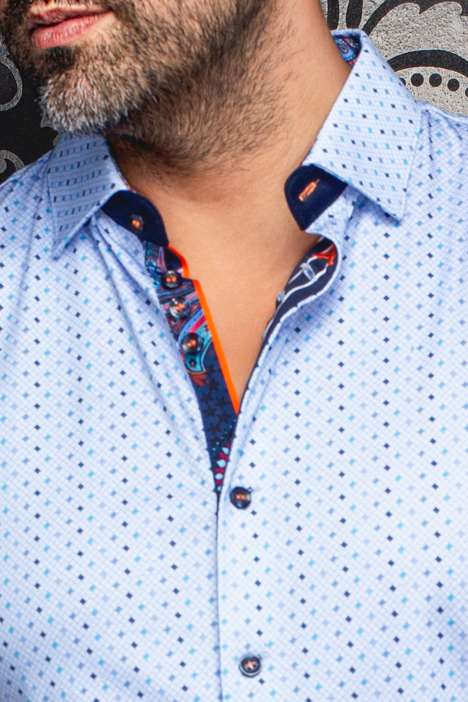 Chemise manches longues en Knit pour homme par Au Noir | OPTIMUS Bleu Clair | Boutique Vvög, inventaire complet de la marque Au Noir