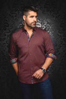 Chemise manches longues en Knit pour homme par Au Noir | OPTIMUS Rouille | Boutique Vvög, inventaire complet de la marque Au Noir
