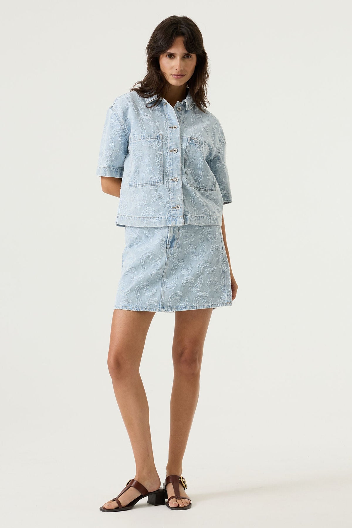 Jupe pour femme par Garcia | P260320 Délavage Clair | Boutique Vvög, vêtements mode pour homme et femme