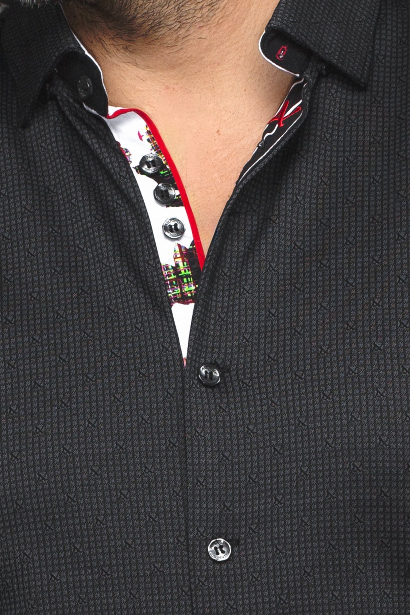 Chemise manches longues en Knit pour homme par Au Noir | PALMA Noir | Boutique Vvög, inventaire complet de la marque Au Noir