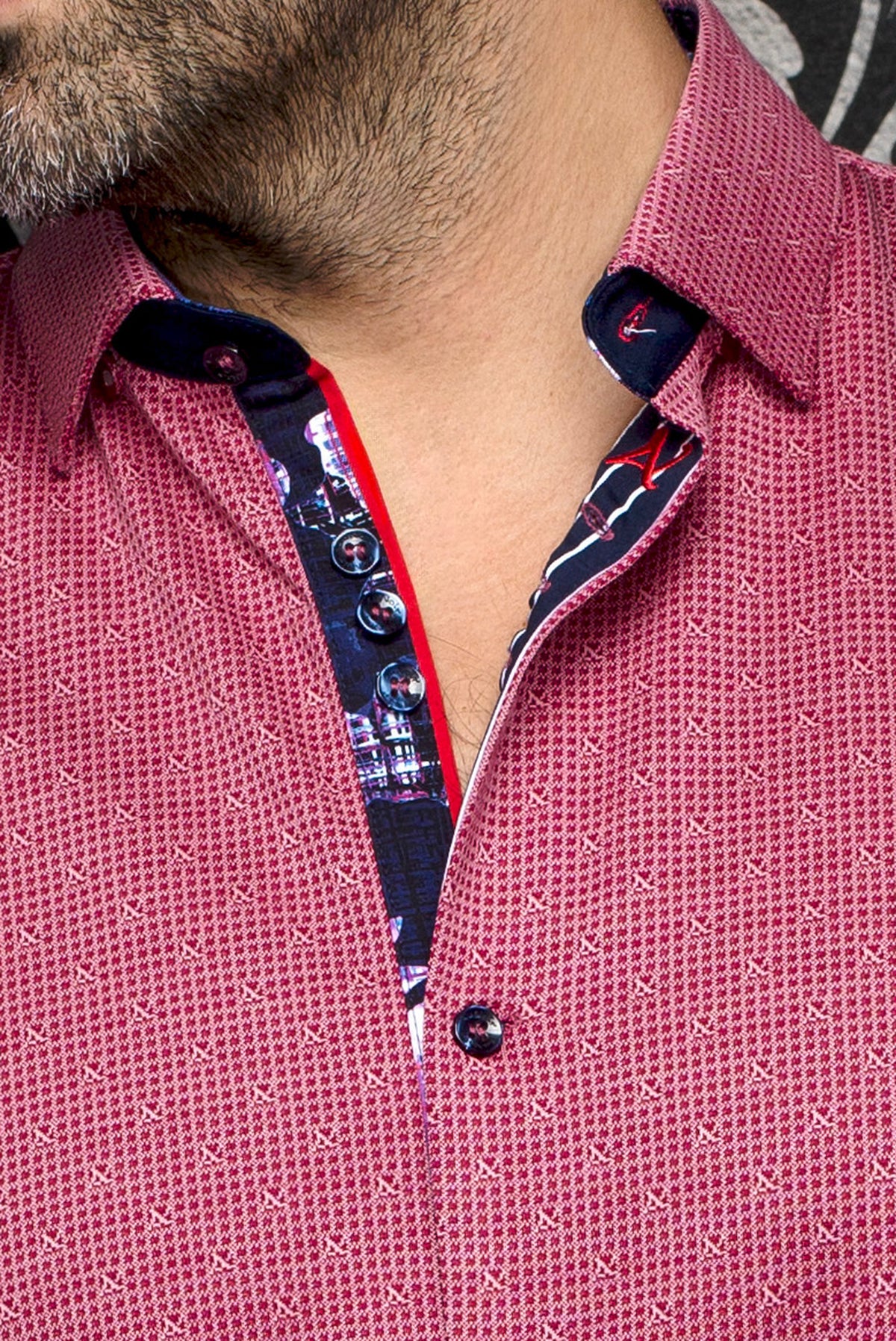 Chemise manches longues en Knit pour homme par Au Noir | PALMA Rouge | Boutique Vvög, inventaire complet de la marque Au Noir