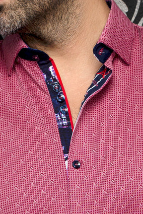 Chemise manches longues en Knit pour homme par Au Noir | PALMA Rouge | Boutique Vvög, inventaire complet de la marque Au Noir