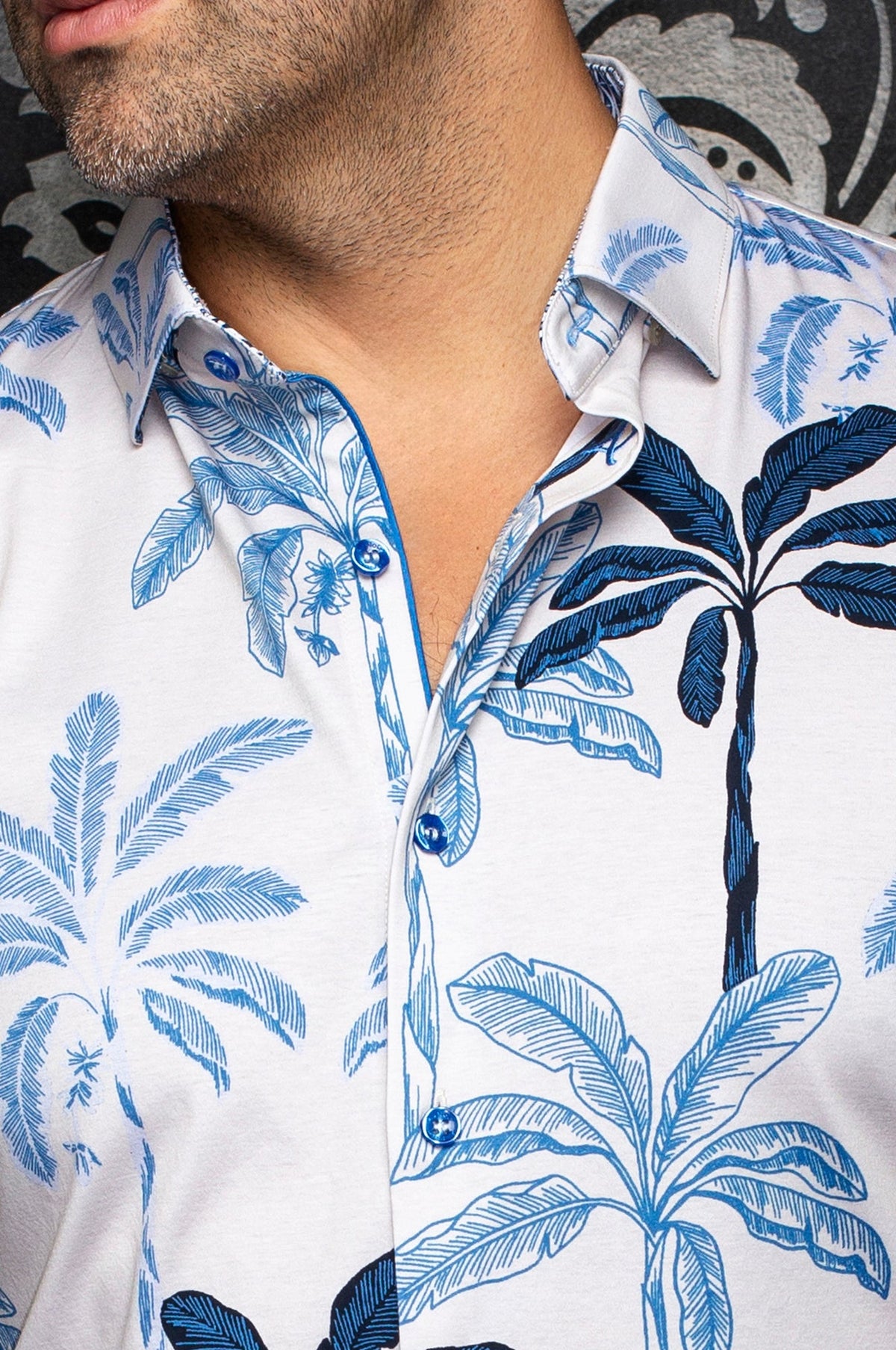 Chemise manches longues en Knit extensible pour homme par Au Noir | PALMWAVE Pierre | Boutique Vvög, inventaire complet de la marque Au Noir