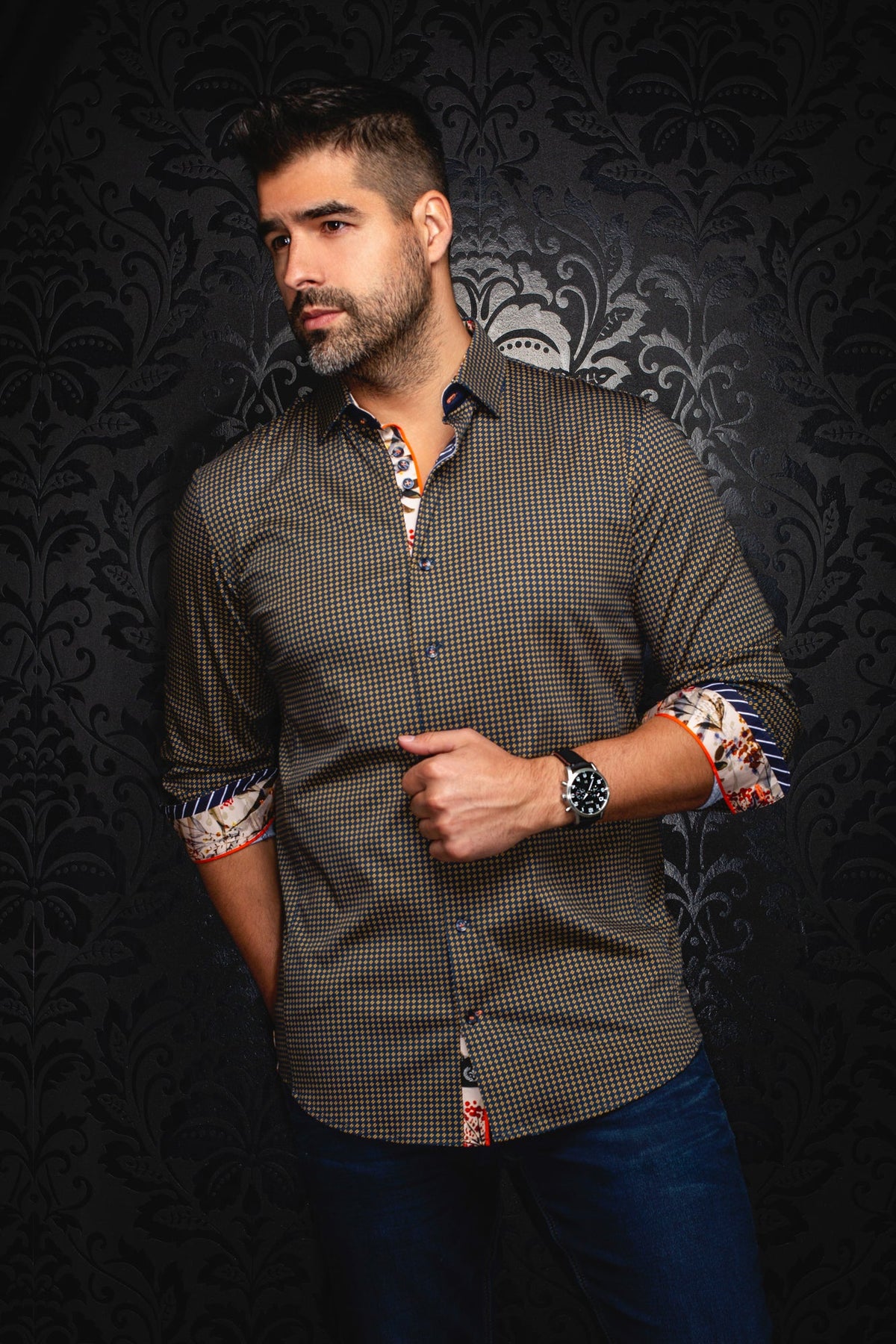 Chemise manches longues en Knit pour homme par Au Noir | POLGAR Denim | Boutique Vvög, inventaire complet de la marque Au Noir