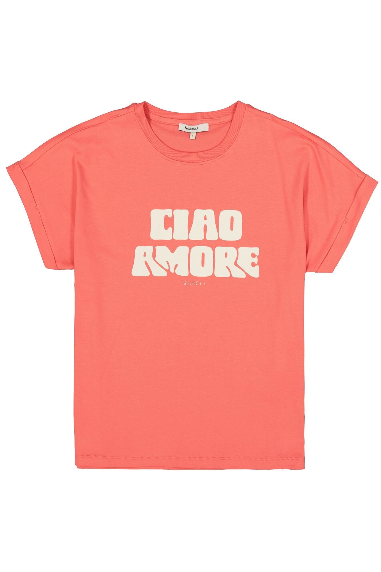 T-Shirt pour femme par Garcia | Q260001 Éclat corail | Boutique Vvög, vêtements mode pour homme et femme