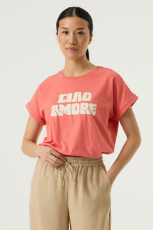 T-Shirt pour femme par Garcia | Q260001 Éclat corail | Boutique Vvög, vêtements mode pour homme et femme