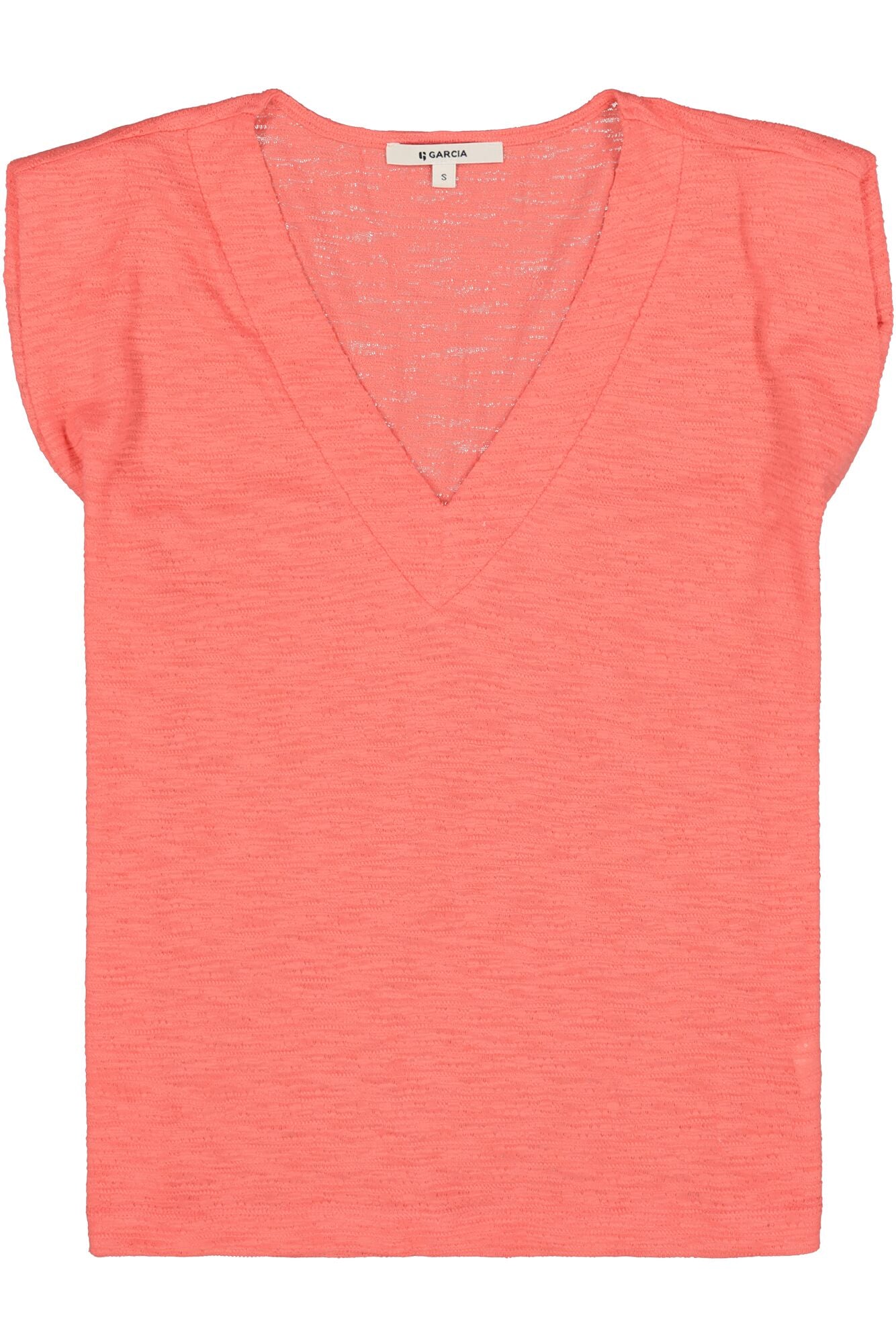 T-Shirt pour femme par Garcia | Q260004 Éclat corail | Boutique Vvög, vêtements mode pour homme et femme