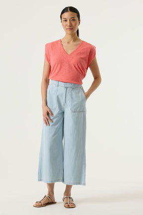 T-Shirt pour femme par Garcia | Q260004 Éclat corail | Boutique Vvög, vêtements mode pour homme et femme