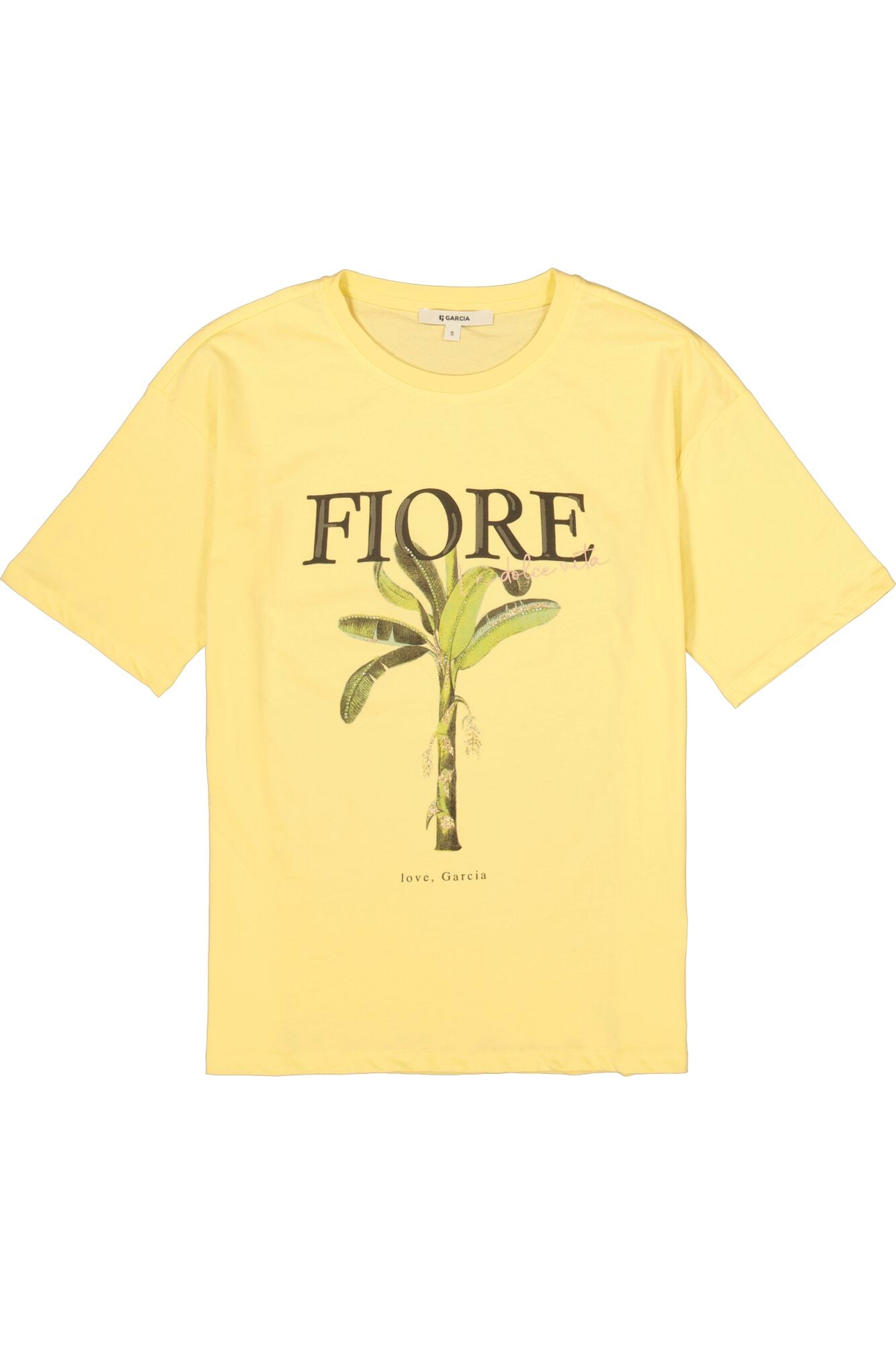 T-Shirt pour femme par Garcia | Q260005 Citron luxuriant | Boutique Vvög, vêtements mode pour homme et femme