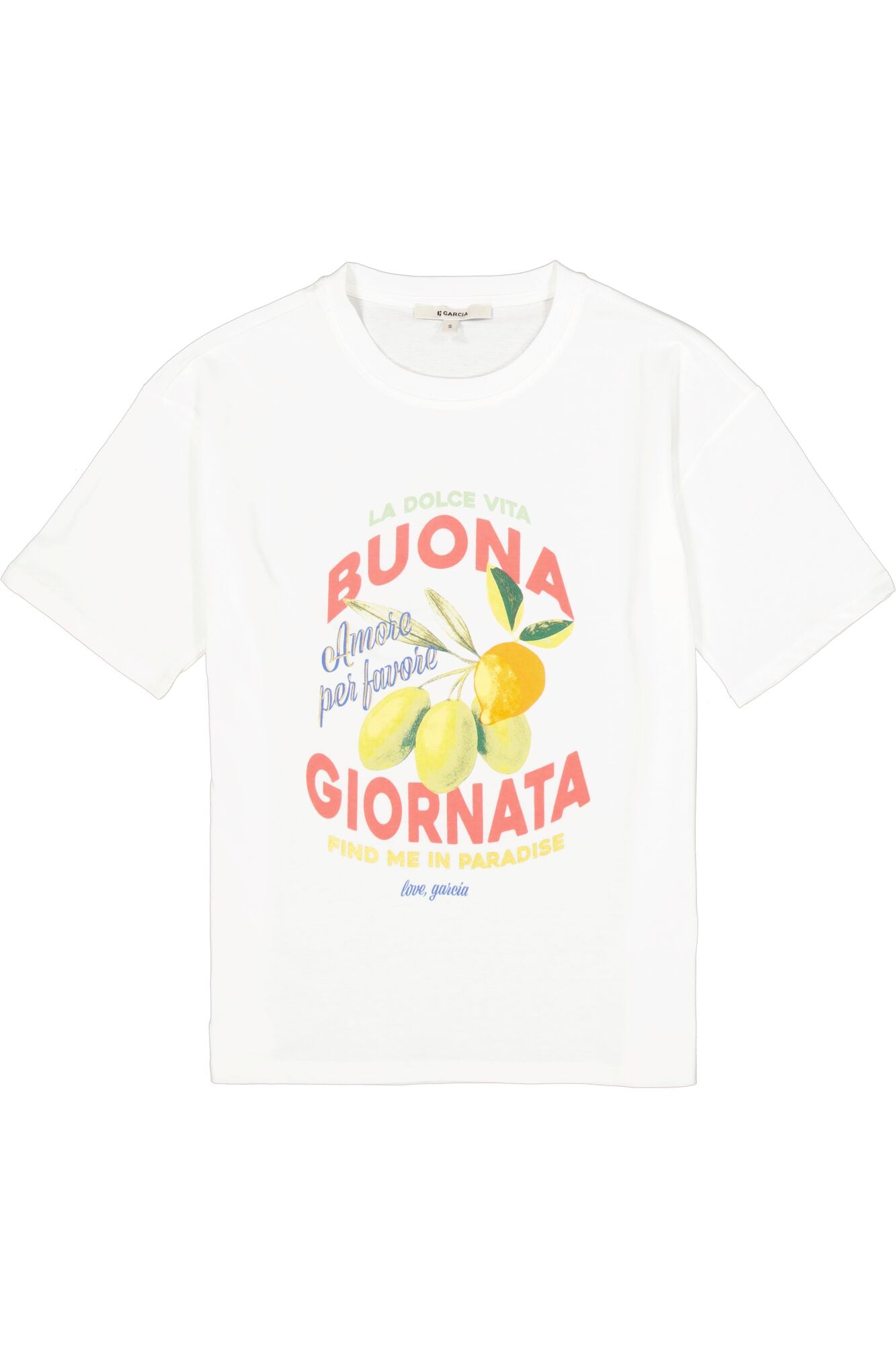 T-Shirt pour femme par Garcia | Q260005 Blanc cassé | Boutique Vvög, vêtements mode pour homme et femme
