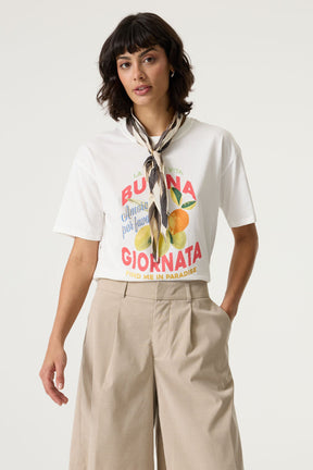 T-Shirt pour femme par Garcia | Q260005 Blanc cassé | Boutique Vvög, vêtements mode pour homme et femme