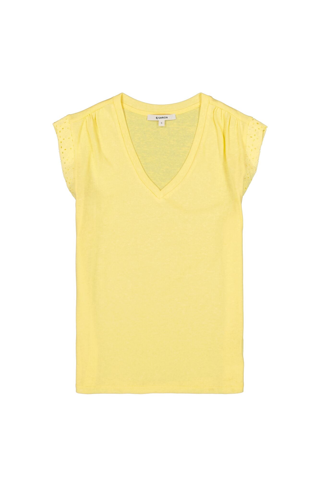 T-Shirt pour femme par Garcia | Q260007 Citron luxuriant | Boutique Vvög, vêtements mode pour homme et femme