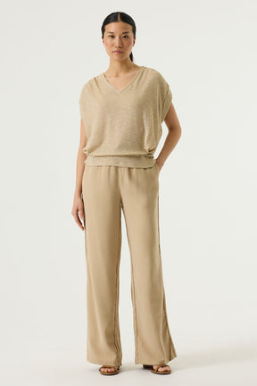 T-Shirt pour femme par Garcia | Q260011 Pierre beige | Boutique Vvög, vêtements mode pour homme et femme