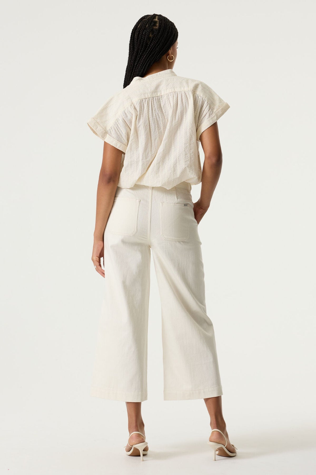 Pantalon pour femme par Garcia | Q260115 Écru | Boutique Vvög, vêtements mode pour homme et femme