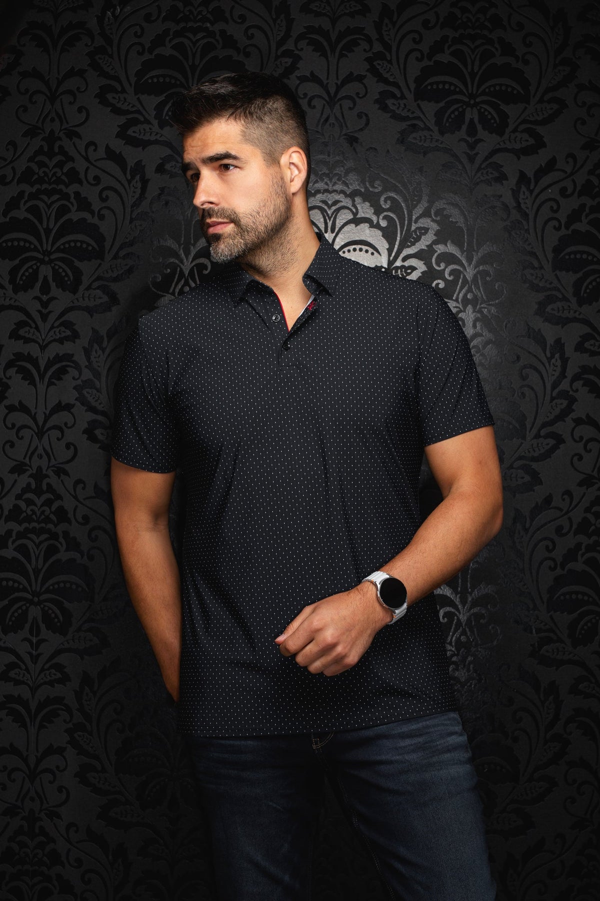 Polo performance pour homme par Au Noir | RAPHY (SS) NDL Noir | Boutique Vvög, inventaire complet de la marque Au Noir