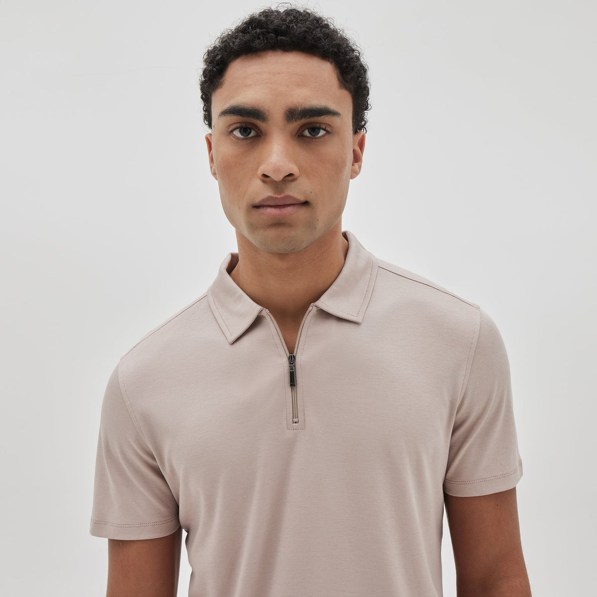 Polo avec fermeture éclair pour homme par Robert Barakett | Georgia RB01030 Corail Ombré | Boutique Vvög, vêtements mode pour homme & femmes