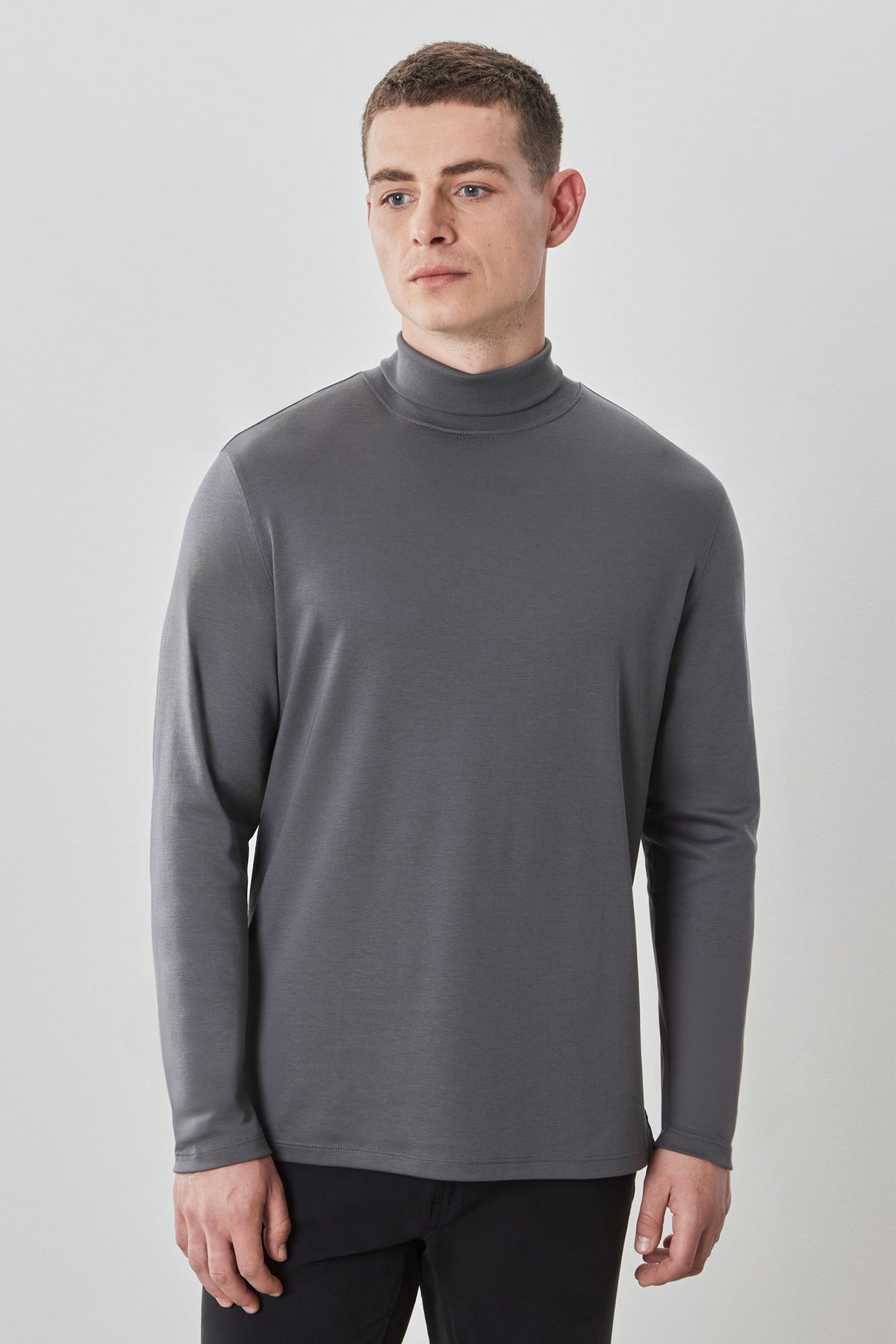 Chandail manches longues col roulé pour homme par Robert Barakett | Georgia RB01224 Fumée | Boutique Vvög, référence en mode pour homme et femme
