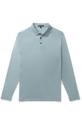 Polo honeycomb pour homme par Robert Barakett | Georgia RB01384 Brume Bleue | Boutique Vvög, inventaire complet de la marque Au Noir