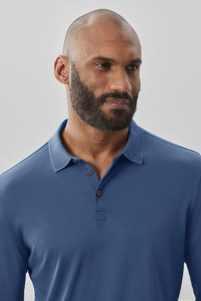 Polo honeycomb pour homme par Robert Barakett | Georgia RB01384 VTBLUE | Boutique Vvög, inventaire complet de la marque Au Noir