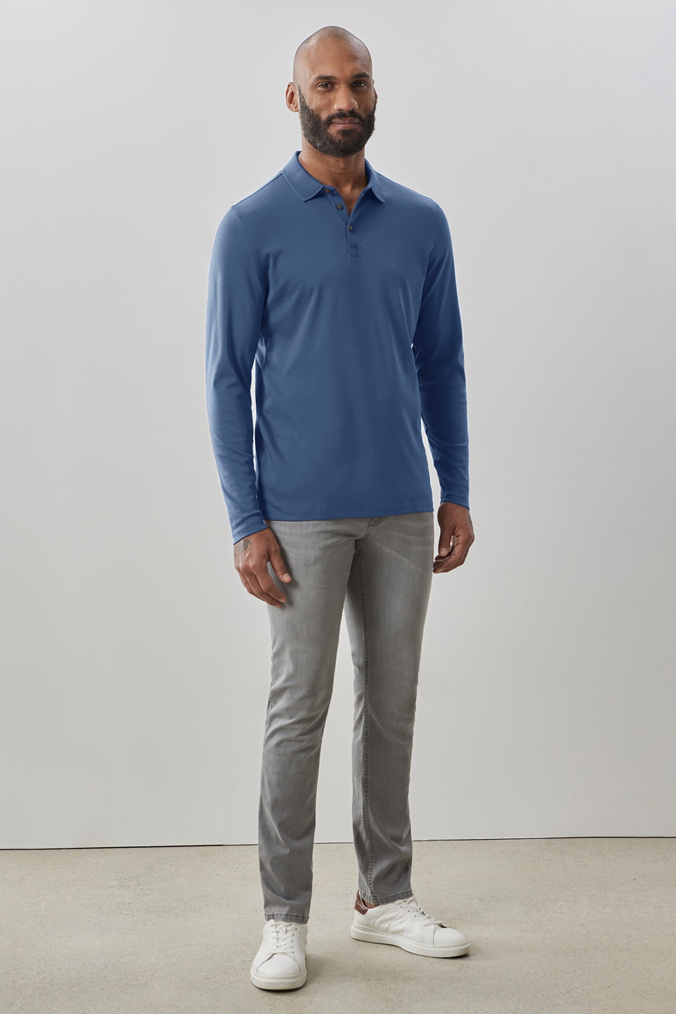 Polo honeycomb pour homme par Robert Barakett | Georgia RB01384 VTBLUE | Boutique Vvög, inventaire complet de la marque Au Noir