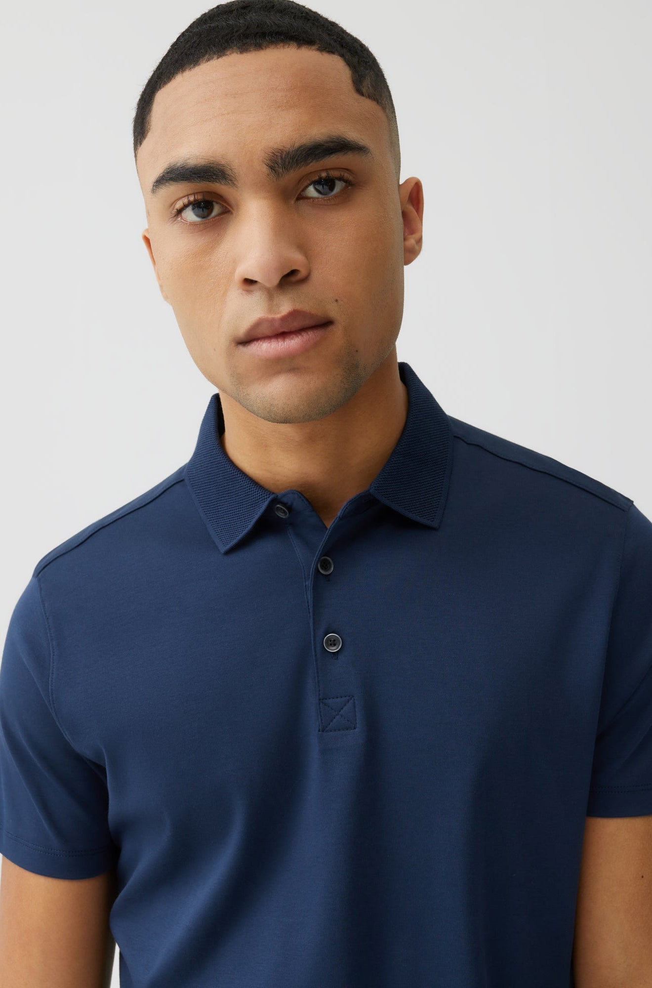 Polo honeycomb Georgia Bleu Nuit - Robert Barakett