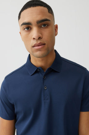 Polo honeycomb Georgia Bleu Nuit - Robert Barakett