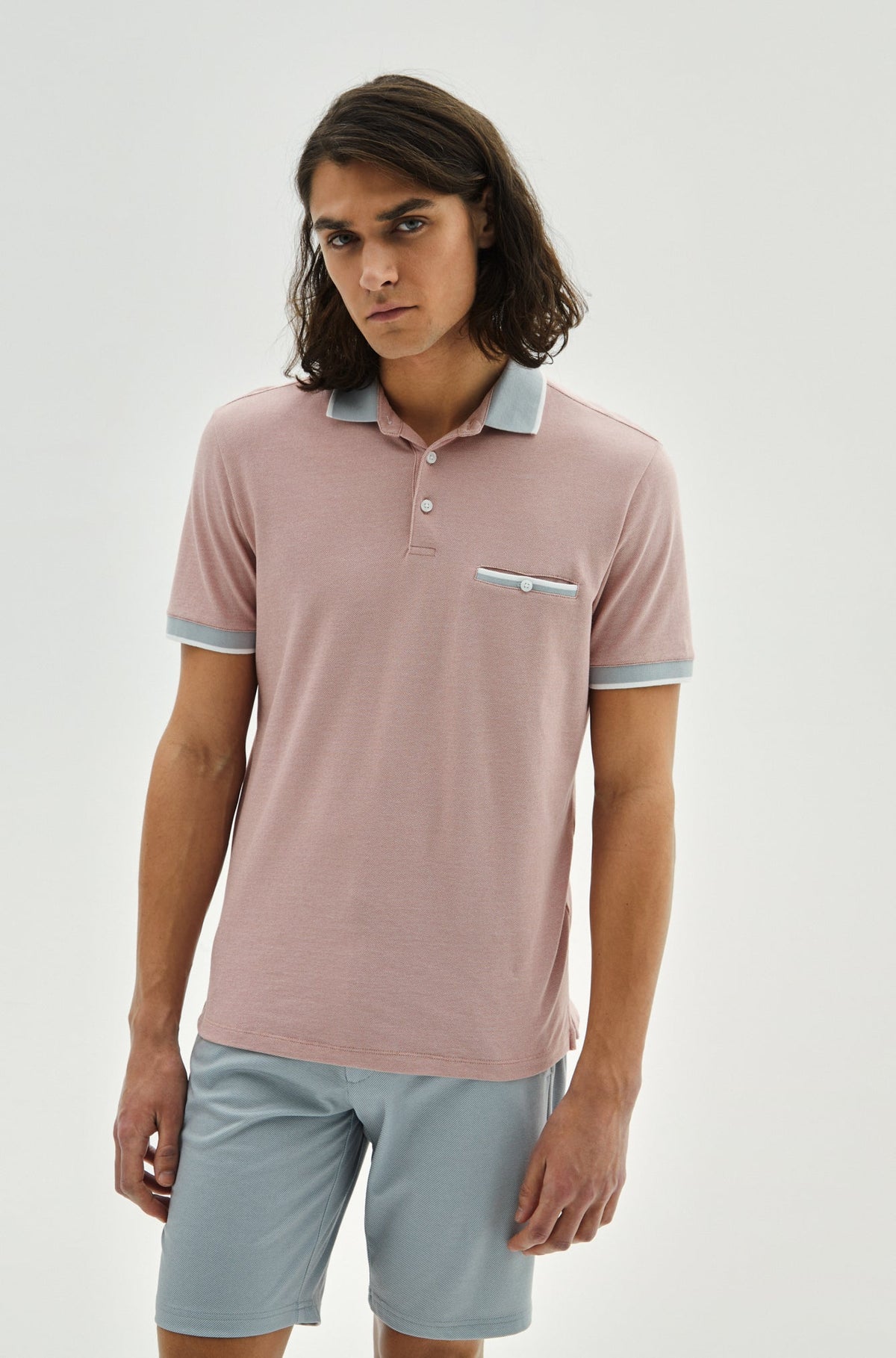 Polo pour homme par Robert Barakett | Farnsworth RB21119 Corail | Boutique Vvög, vêtements mode pour homme & femmes
