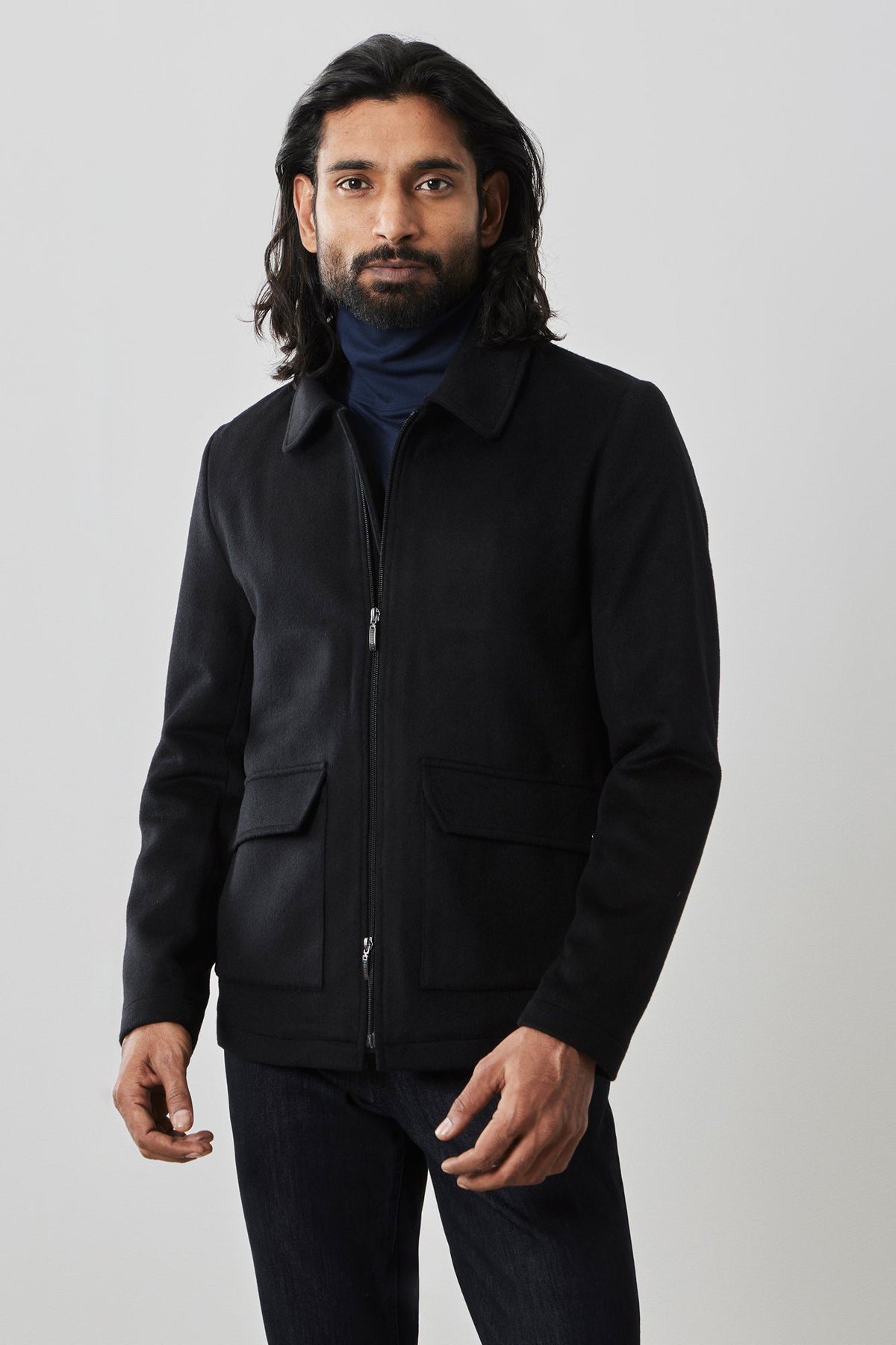 Veste en laine pour homme par Robert Barakett | Anakin RB22201 Noir | Boutique Vvög, vêtements mode pour homme et femme