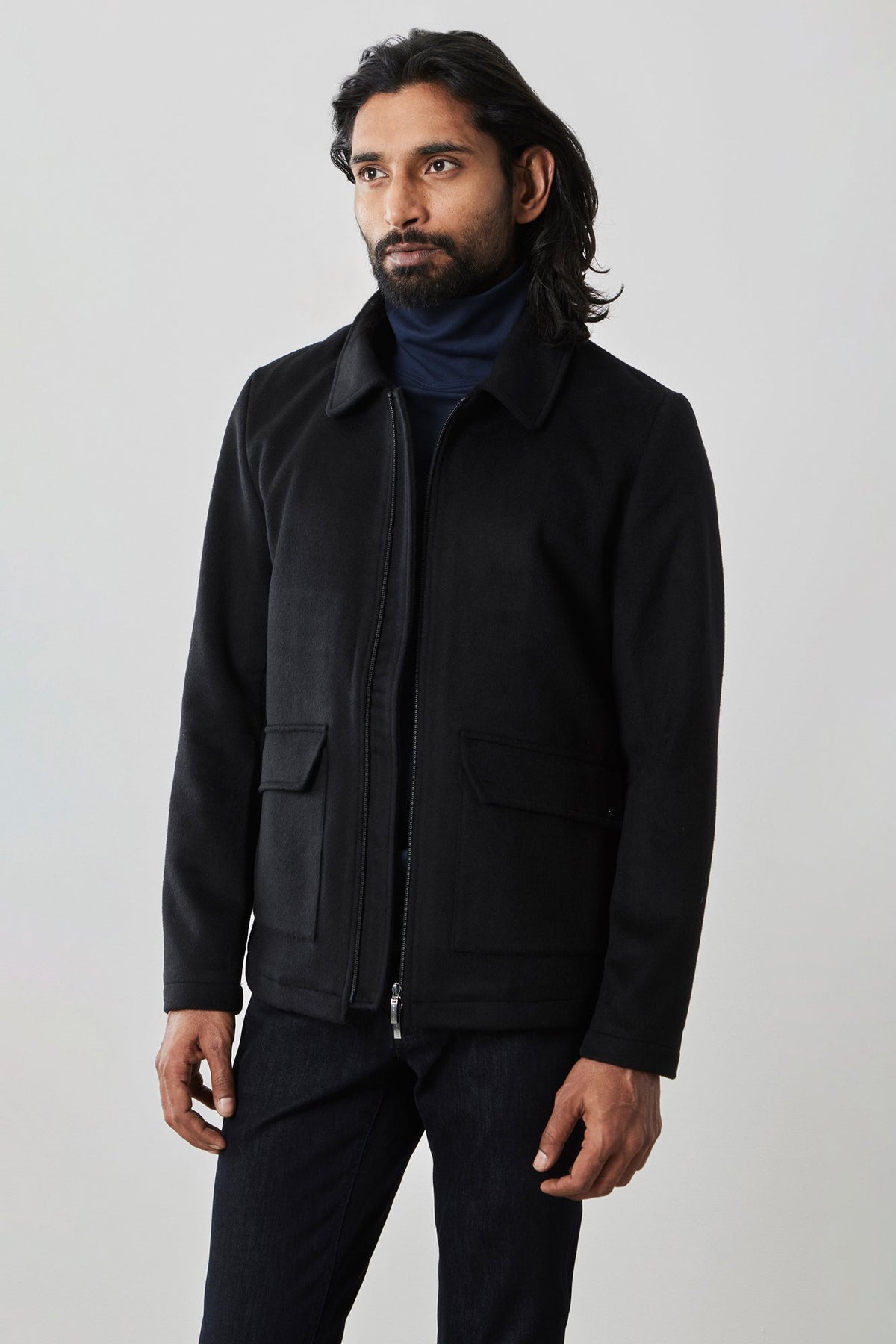 Veste en laine pour homme par Robert Barakett | Anakin RB22201 Noir | Boutique Vvög, vêtements mode pour homme et femme