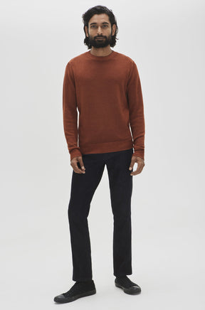 Chandail col rond pour homme par Robert Barakett | Bertona RB32345 Orange | Boutique Vvög, vêtements mode pour homme et femme