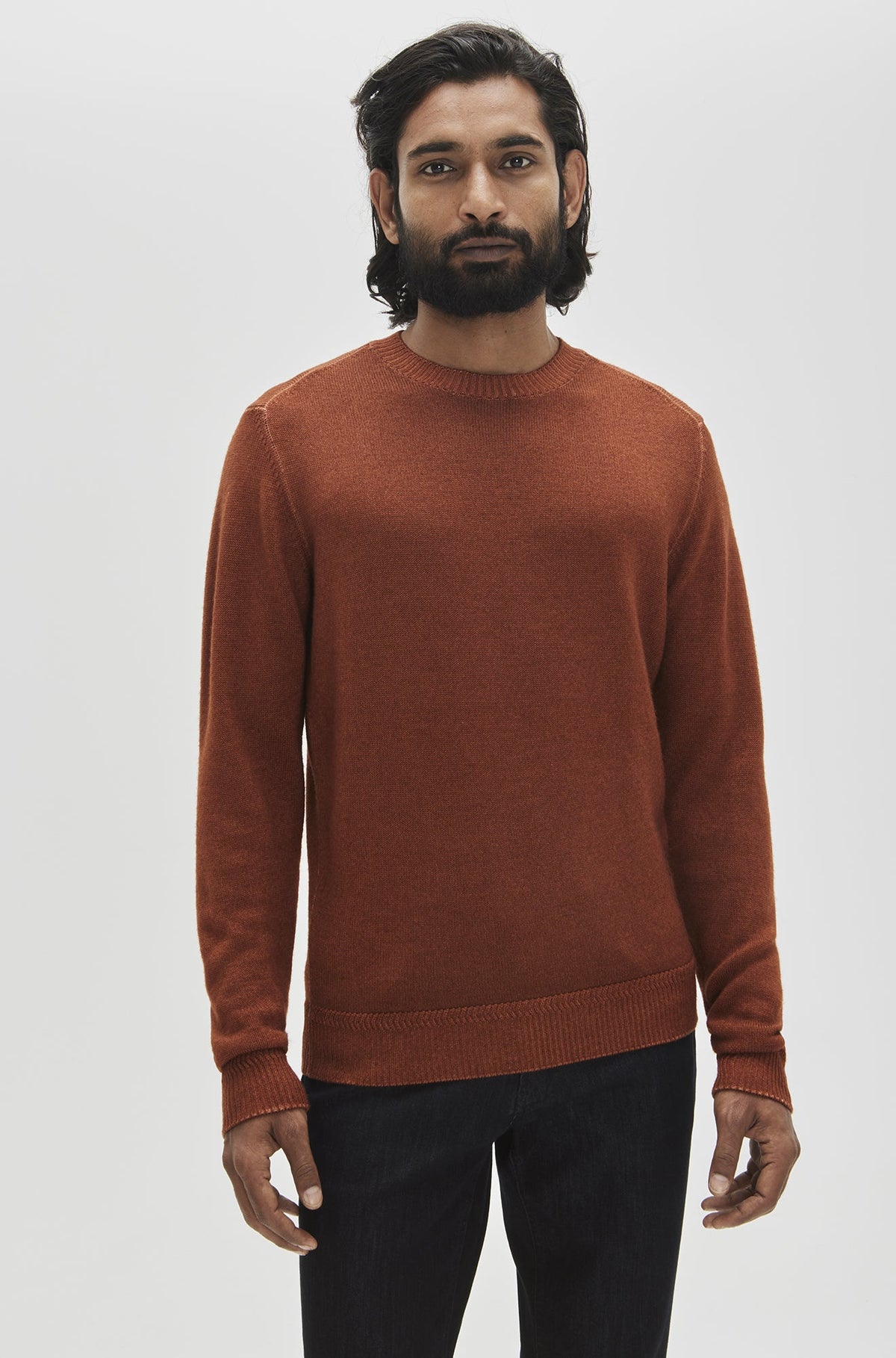 Chandail col rond pour homme par Robert Barakett | Bertona RB32345 Orange | Boutique Vvög, vêtements mode pour homme et femme