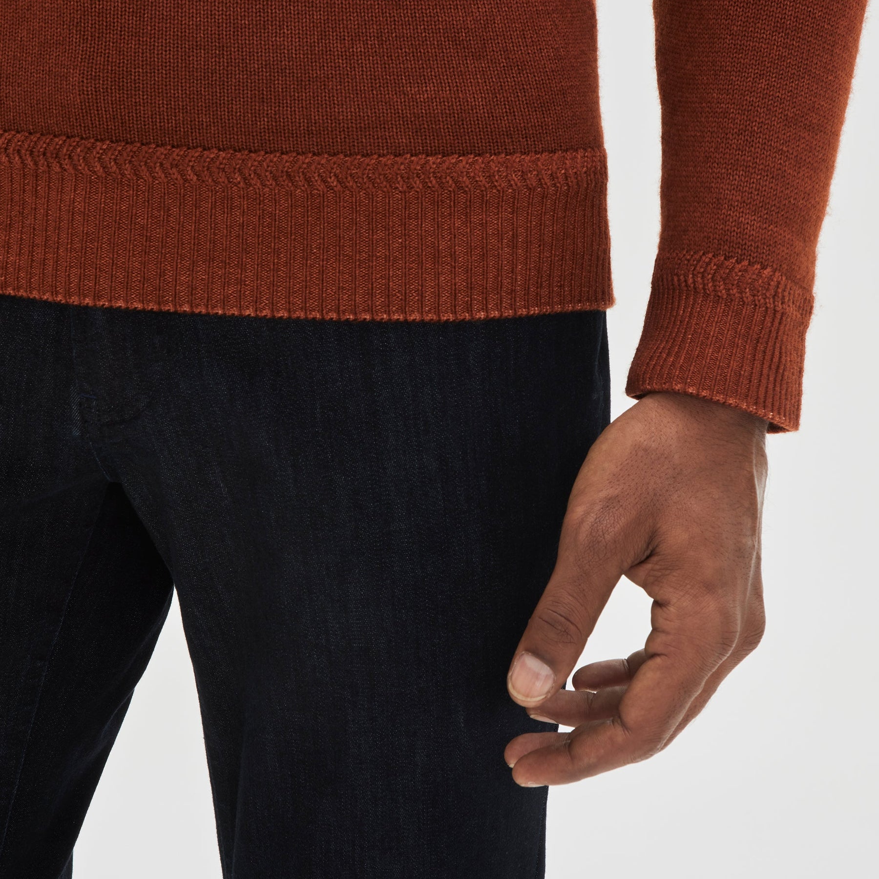 Chandail col rond pour homme par Robert Barakett | Bertona RB32345 Orange | Boutique Vvög, vêtements mode pour homme et femme